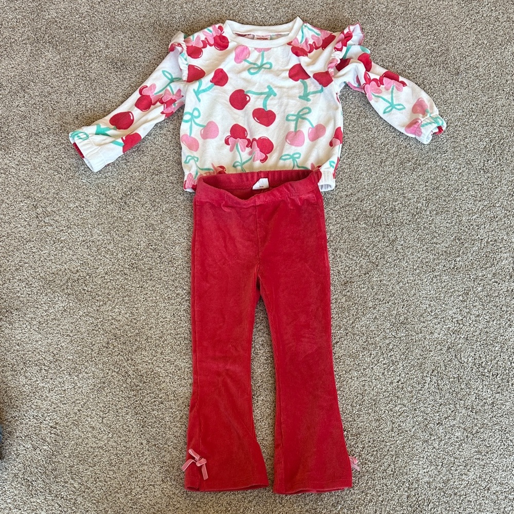 Disney Minnie 3t long sleeved top and flared pant set